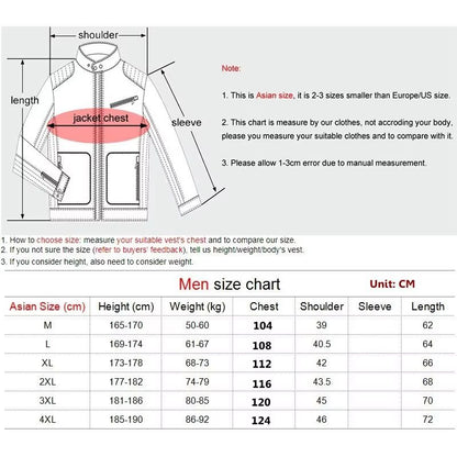 9Zone Heated Jacket With Graphene Technology  USB Rechargeable Electric Heated Coat For Men  Women 3