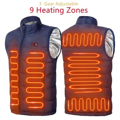 9Zone Heated Jacket With Graphene Technology  USB Rechargeable Electric Heated Coat For Men  Women 6