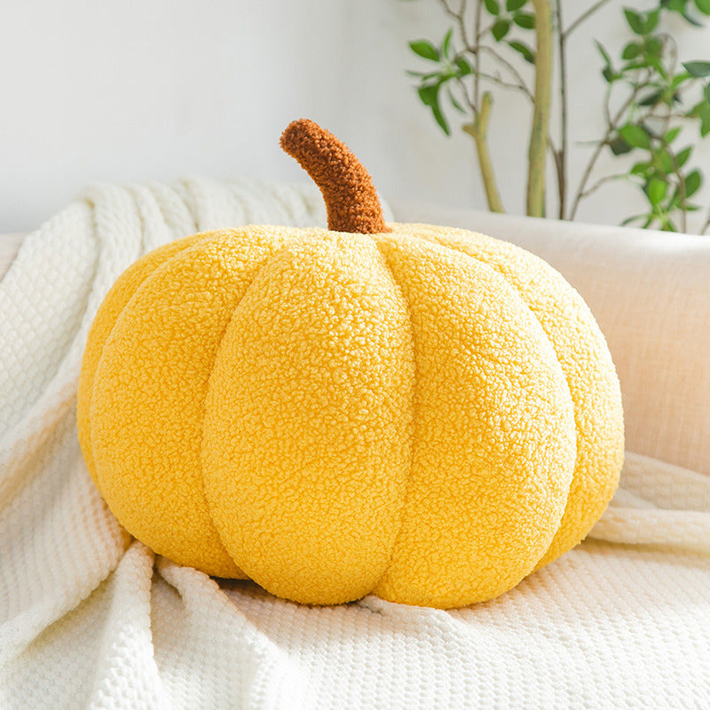 Decorative Cushion Plush Nordic Ins Sofa Backrest Cute Orange Pumpkin Pillow For Living Room  Home  7