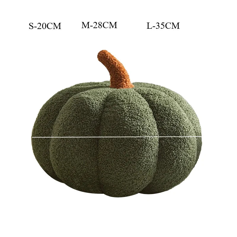 Decorative Cushion Plush Nordic Ins Sofa Backrest Cute Orange Pumpkin Pillow For Living Room  Home  6
