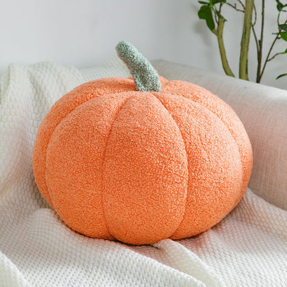 Decorative Cushion Plush Nordic Ins Sofa Backrest Cute Orange Pumpkin Pillow For Living Room  Home  10