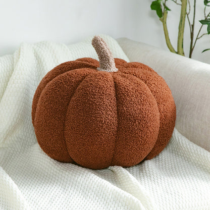 Decorative Cushion Plush Nordic Ins Sofa Backrest Cute Orange Pumpkin Pillow For Living Room  Home  9
