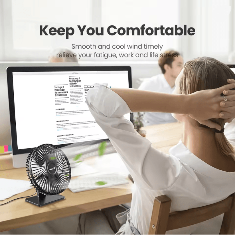 BreezeFlow Portable USB Desk Fan 2