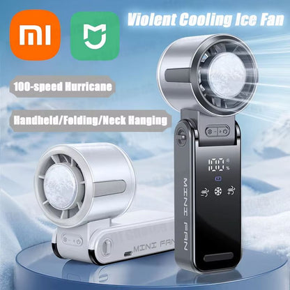 Xiaomi Turbo Handheld Fan – High-Speed USB Rechargeable Mini Fan with LED Display