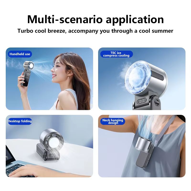 Xiaomi Turbo Handheld Fan  HighSpeed USB Rechargeable Mini Fan With LED Display 2
