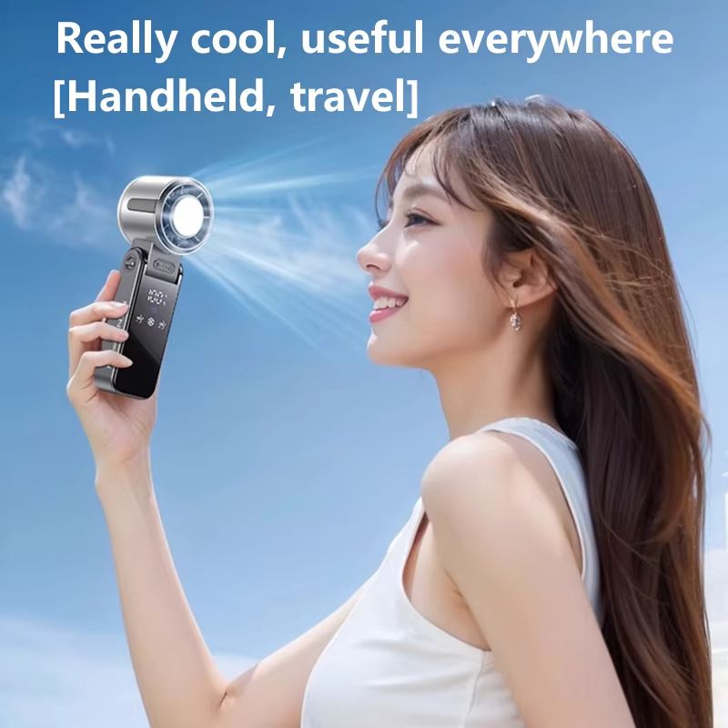 Xiaomi Turbo Handheld Fan  HighSpeed USB Rechargeable Mini Fan With LED Display 5