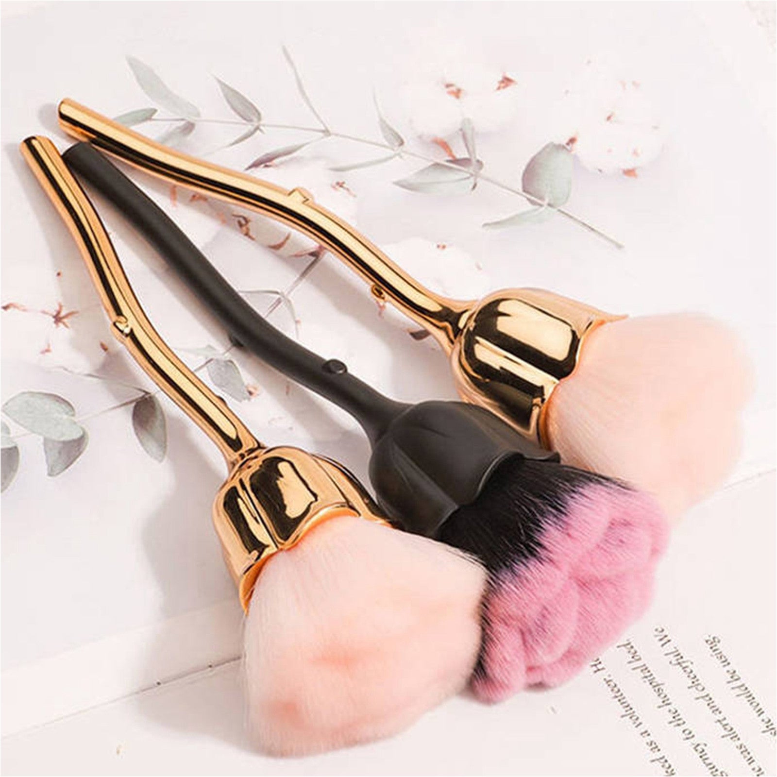 Rose Makeup Brush Personalized Rose Powder Brush, Large Single Powder Brush, Soft Synthetic Beauty Tool for Daily Makeup