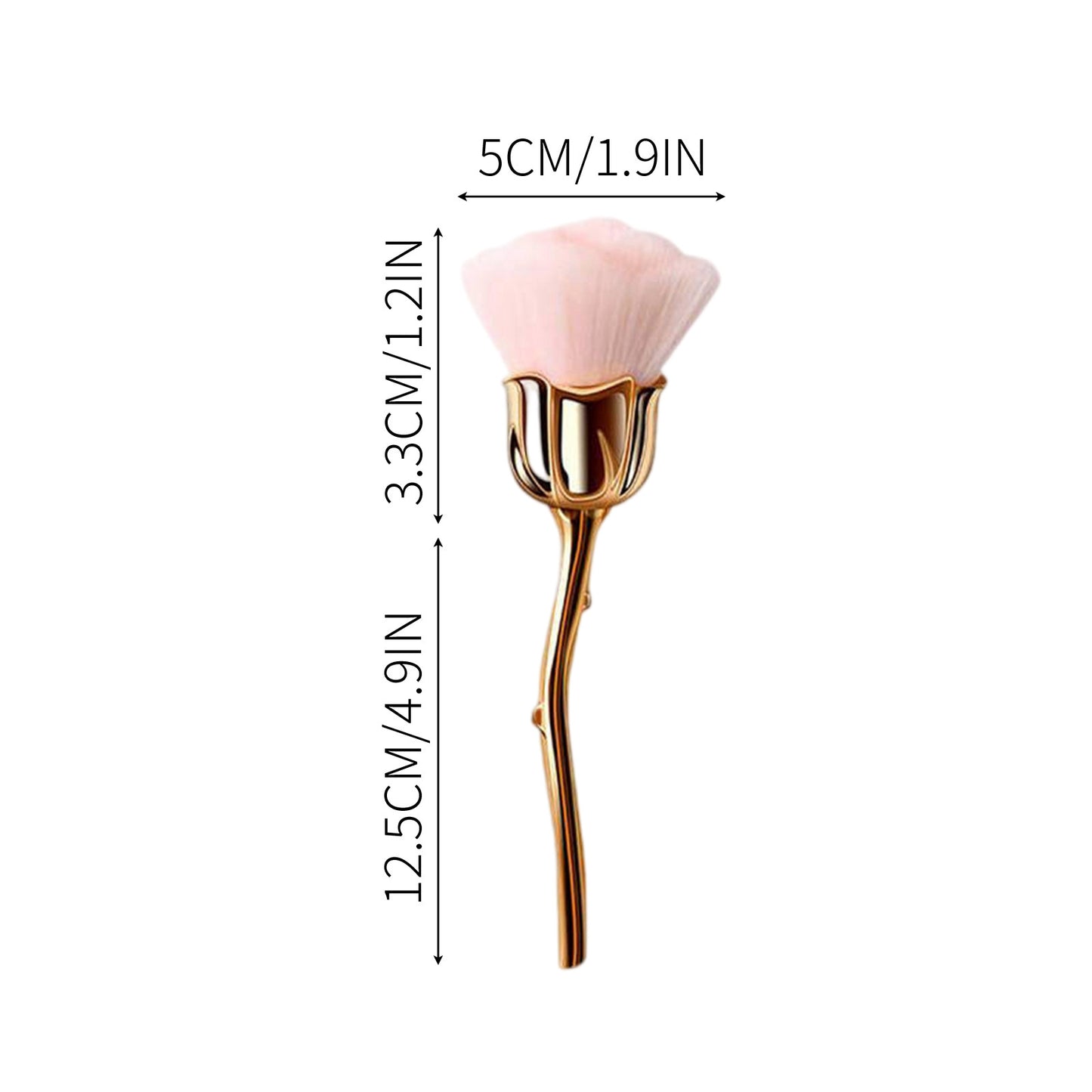 Rose Makeup Brush Personalized Rose Powder Brush, Large Single Powder Brush, Soft Synthetic Beauty Tool for Daily Makeup