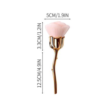 Rose Makeup Brush Personalized Rose Powder Brush, Large Single Powder Brush, Soft Synthetic Beauty Tool for Daily Makeup