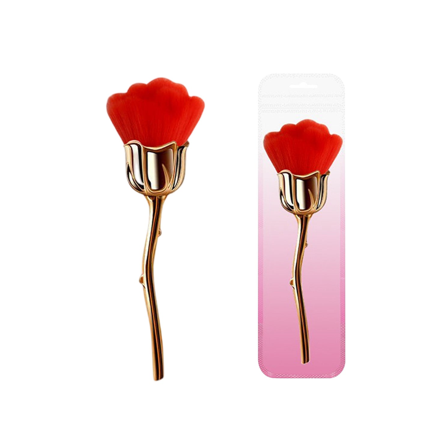 Rose Makeup Brush Personalized Rose Powder Brush, Large Single Powder Brush, Soft Synthetic Beauty Tool for Daily Makeup