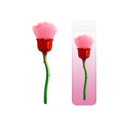 Rose Makeup Brush Personalized Rose Powder Brush, Large Single Powder Brush, Soft Synthetic Beauty Tool for Daily Makeup