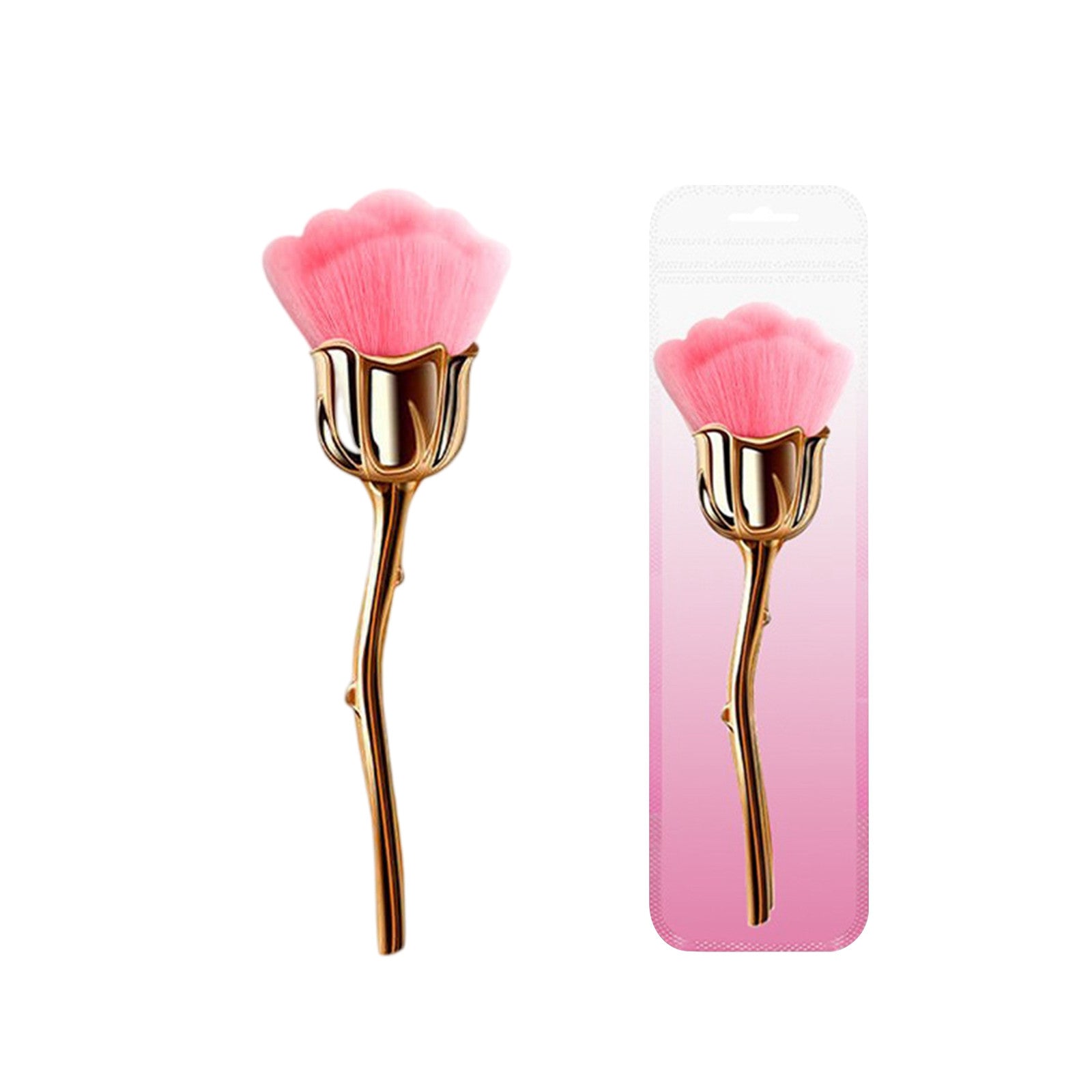 Rose Makeup Brush Personalized Rose Powder Brush, Large Single Powder Brush, Soft Synthetic Beauty Tool for Daily Makeup