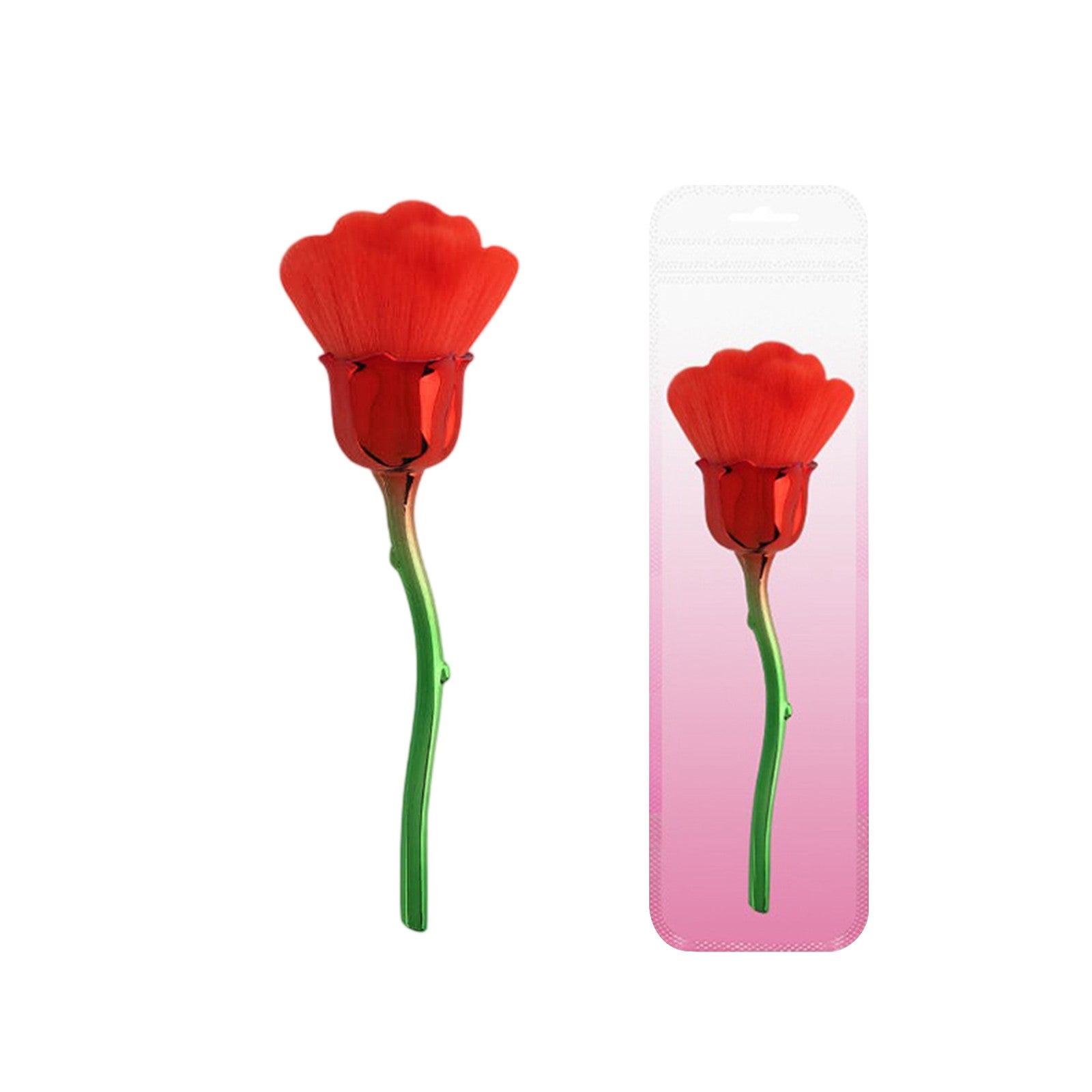 Rose Makeup Brush Personalized Rose Powder Brush, Large Single Powder Brush, Soft Synthetic Beauty Tool for Daily Makeup