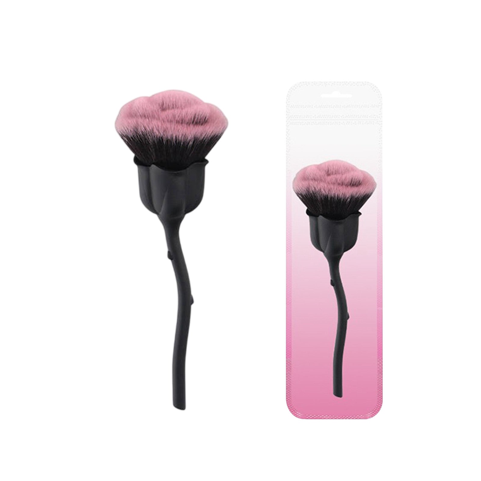 Rose Makeup Brush Personalized Rose Powder Brush, Large Single Powder Brush, Soft Synthetic Beauty Tool for Daily Makeup