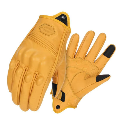Vintage Leather Motorcycle Gloves  Breathable Summer Riding Gloves With AntiSlip Grip For Men  Wome 11