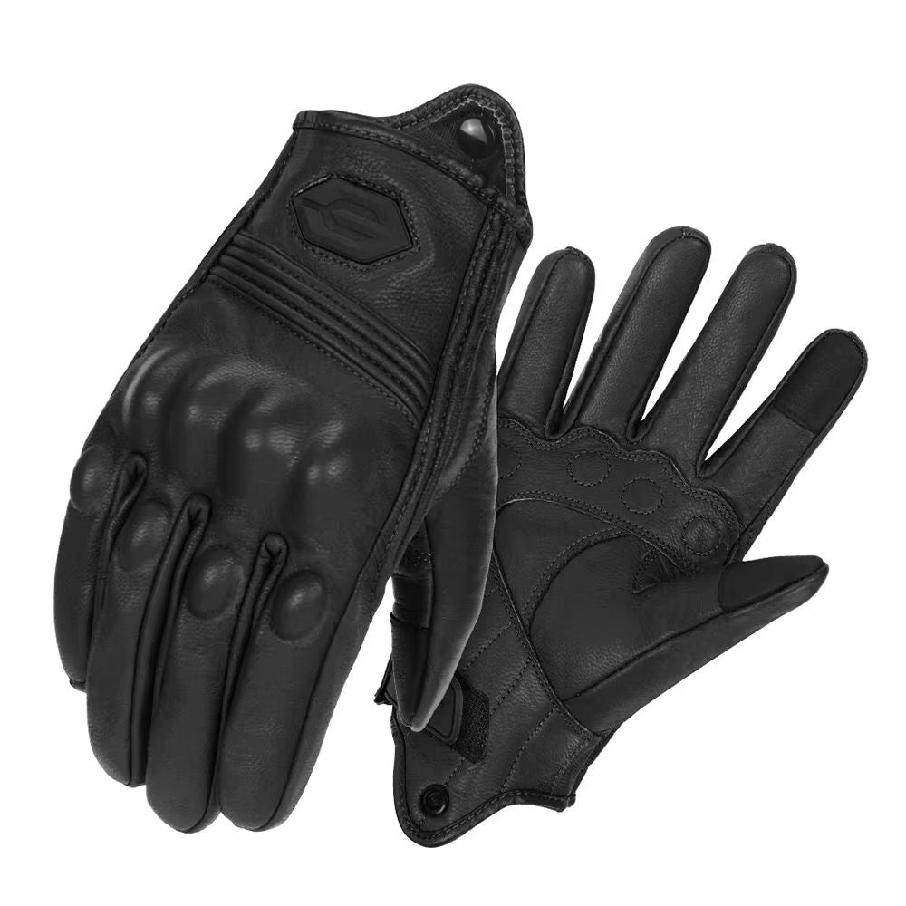 Vintage Leather Motorcycle Gloves  Breathable Summer Riding Gloves With AntiSlip Grip For Men  Wome 12