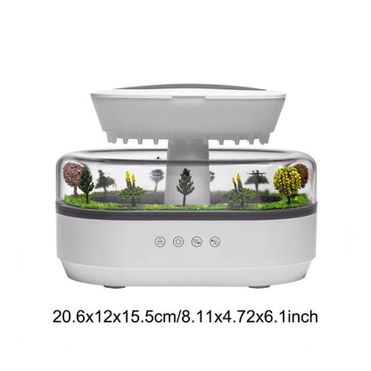 Rain Cloud Cool Mist Humidifier  Essential Oil Diffuser With 7Color Night Light  Micro Landscape De 5