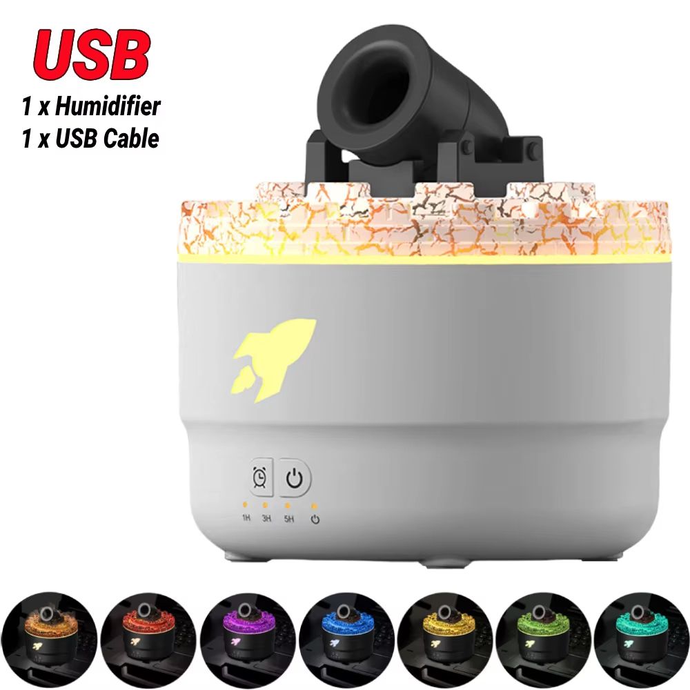 Rain Cloud Cool Mist Humidifier  Essential Oil Diffuser With 7Color Night Light  Micro Landscape De 17