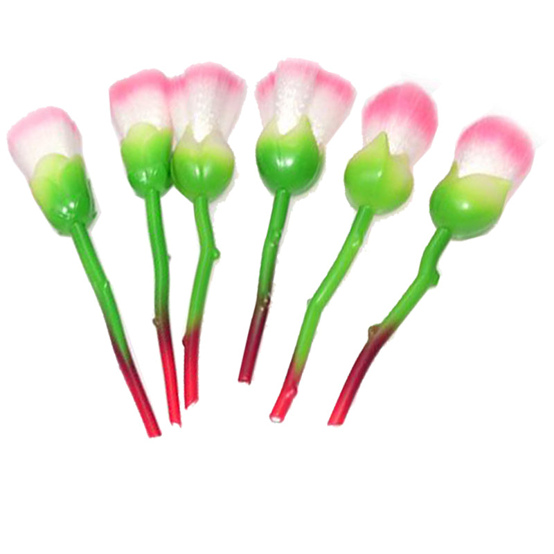 6pcs Rose Flower Makeup Brush Set, Professional Face Foundation Colour Powder Eye Shadow Cosmetic Blush Brushes