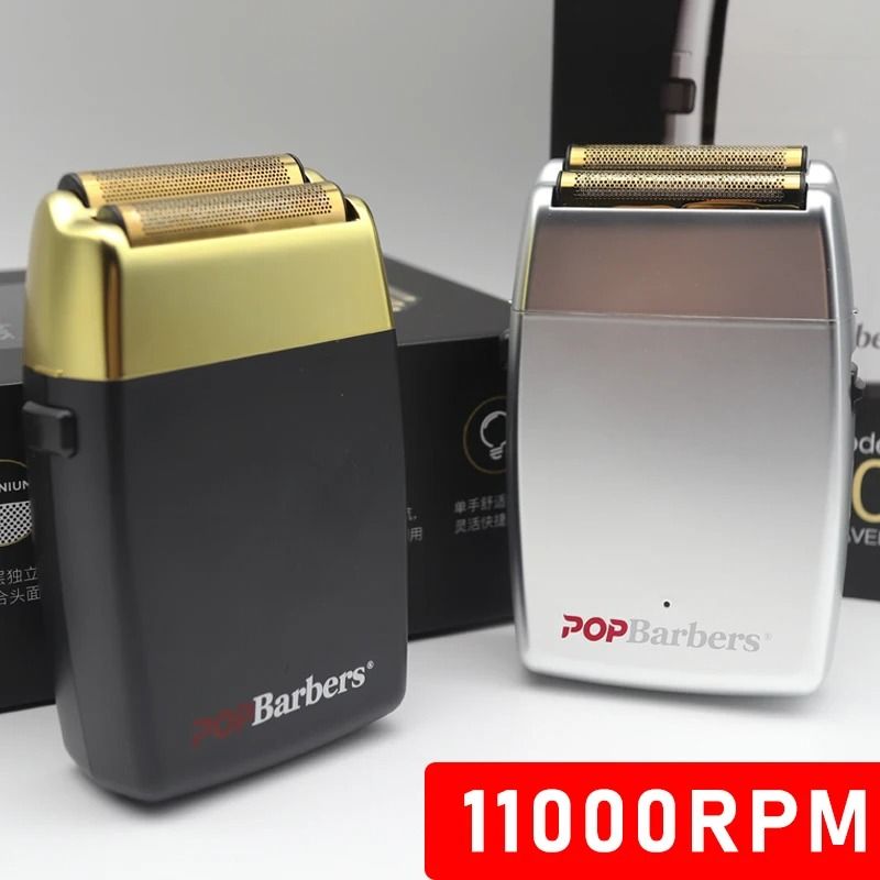 Professional Electric Beard Trimmer Double Foil Shaver with USB Charging
