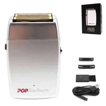 Professional Electric Beard Trimmer Double Foil Shaver With USB Charging 9