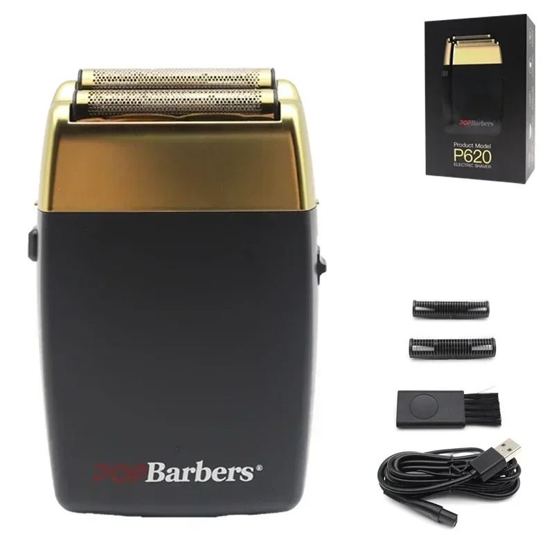 Professional Electric Beard Trimmer Double Foil Shaver With USB Charging 17
