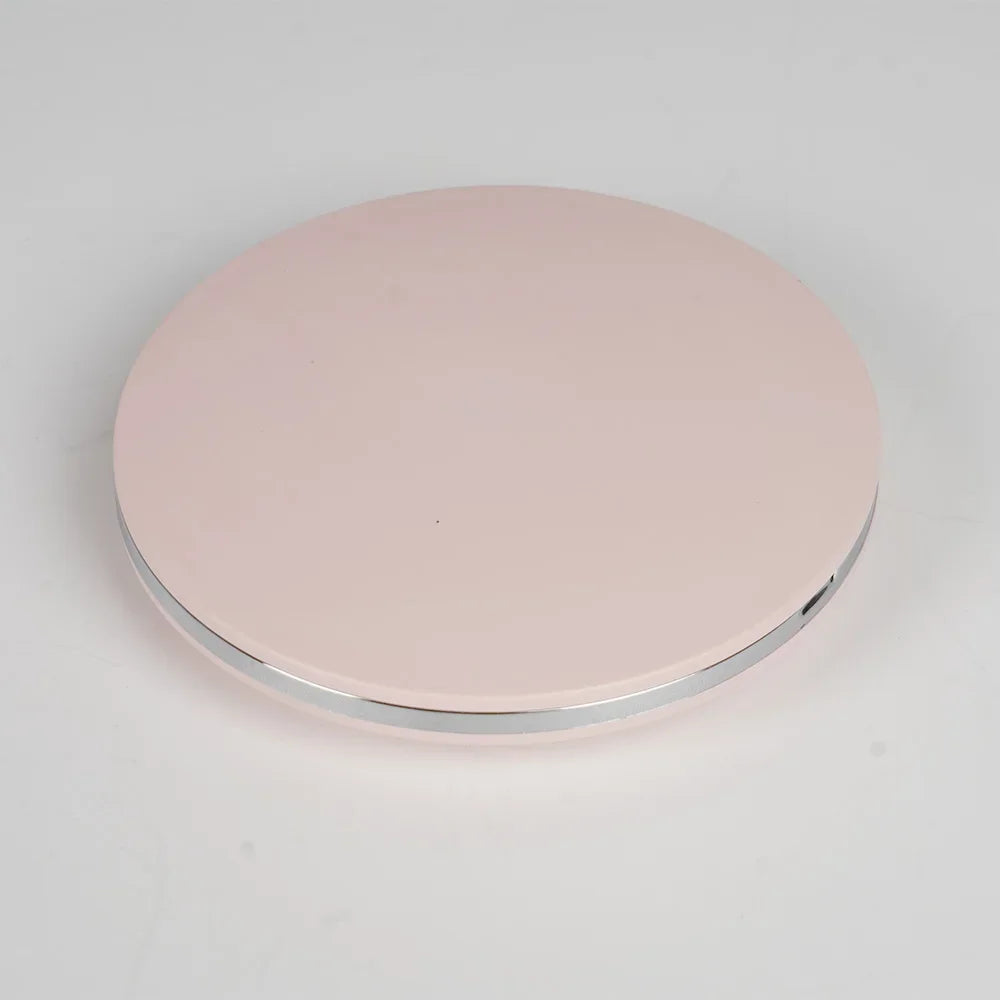 Portable LED Makeup Mirror Handheld Pocket Compact Dual Sided Mirror With 5x Magnification USB Rech