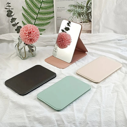 Highquality Portable Pocket Makeup Mirror Woman MINI Folding Makeup Mirror Single Side Creative Sol 2