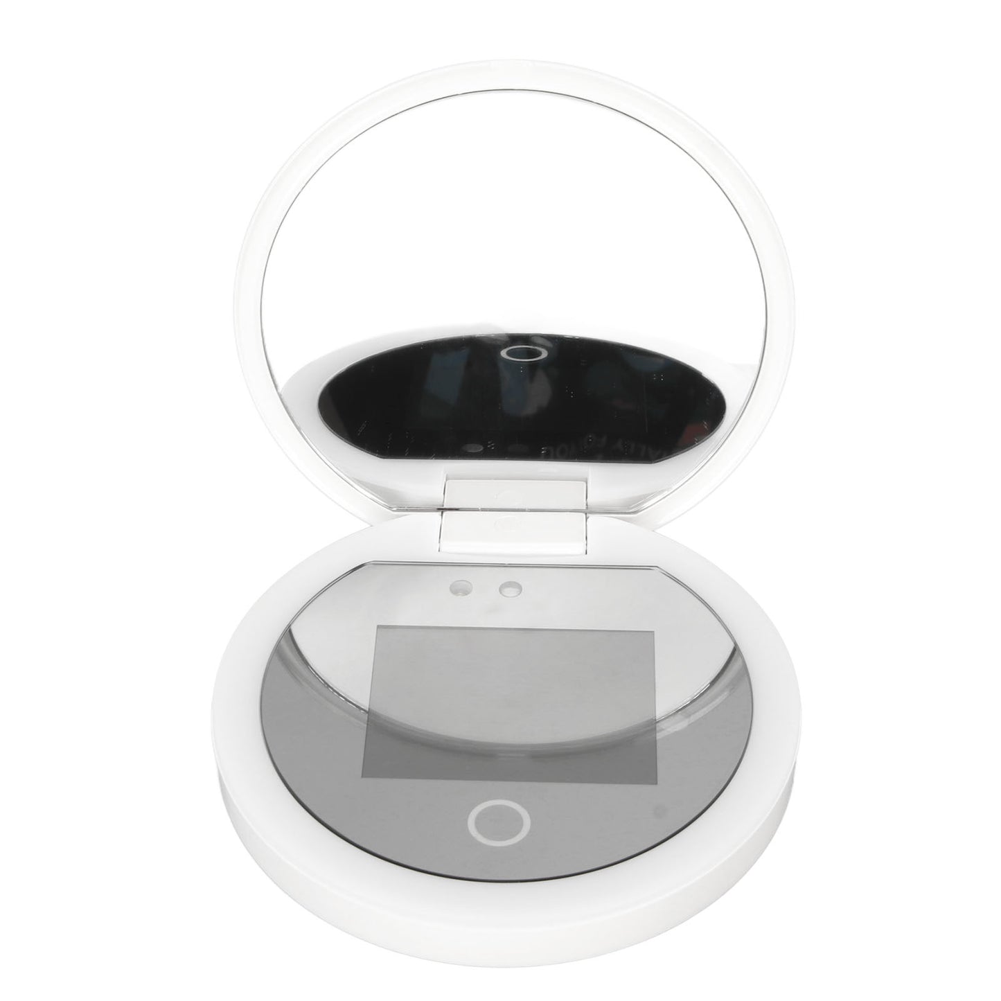 Travel Makeup UV Mirror Sunscreen Testing Camera with Light, 2X Magnification, 3.5in Compact Pocket Size