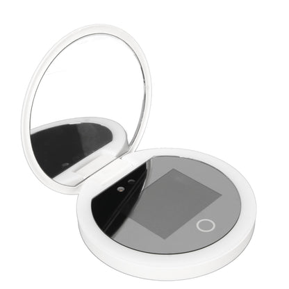 Travel Makeup UV Mirror Sunscreen Testing Camera with Light, 2X Magnification, 3.5in Compact Pocket Size