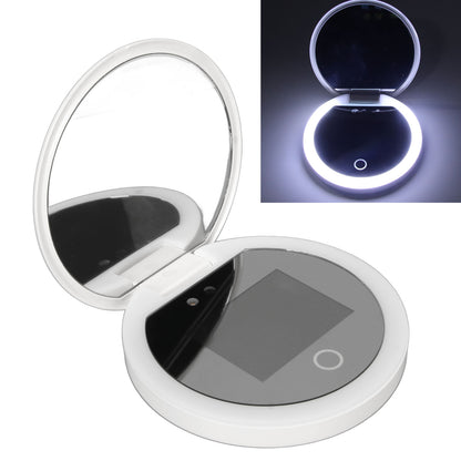 Travel Makeup UV Mirror Sunscreen Testing Camera with Light, 2X Magnification, 3.5in Compact Pocket Size