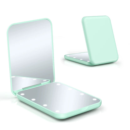LED Compact Mirror 1X 3X Magnification, Mini Pocket Makeup Mirror for Purse, Travel Beauty Mirror Portable Gift