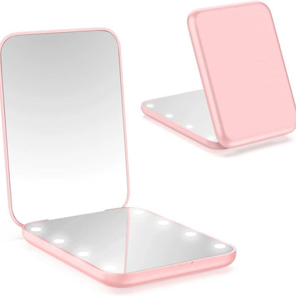 LED Compact Mirror 1X 3X Magnification, Mini Pocket Makeup Mirror for Purse, Travel Beauty Mirror Portable Gift