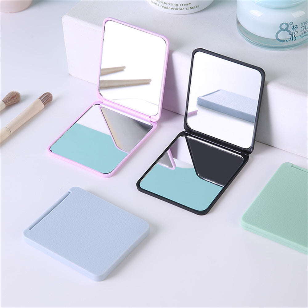 Rectangle Folding Makeup Mirror Portable High Definition Pocket Vanity, Double Side Cosmetic Makeup Mirror for Women