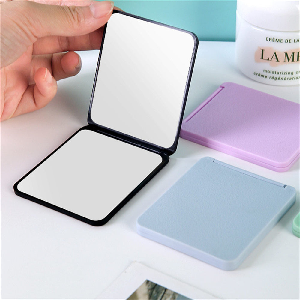 Rectangle Folding Makeup Mirror Portable High Definition Pocket Vanity Double Side Cosmetic Makeup  1