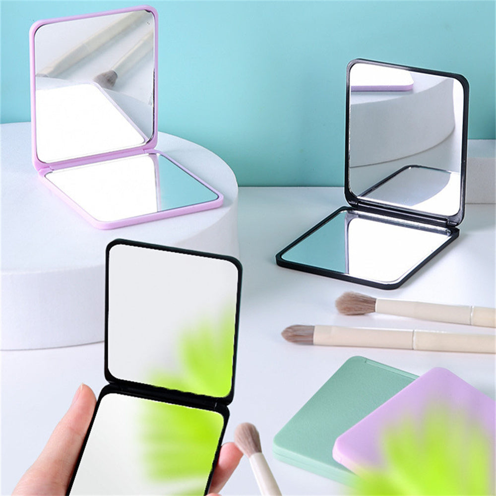 Rectangle Folding Makeup Mirror Portable High Definition Pocket Vanity Double Side Cosmetic Makeup  2