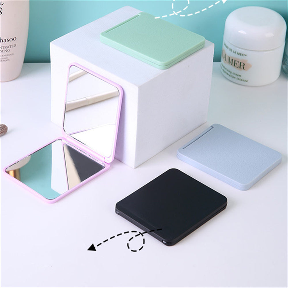 Rectangle Folding Makeup Mirror Portable High Definition Pocket Vanity Double Side Cosmetic Makeup  3