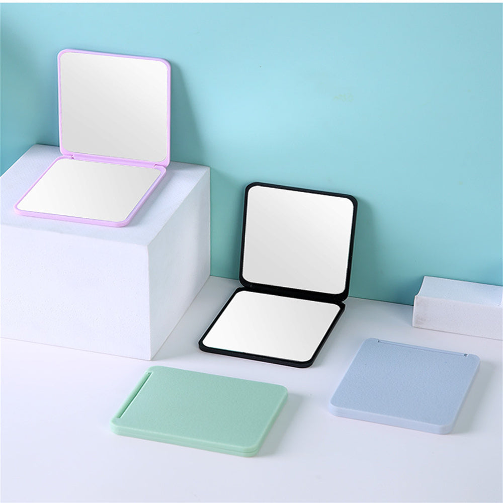 Rectangle Folding Makeup Mirror Portable High Definition Pocket Vanity Double Side Cosmetic Makeup  4