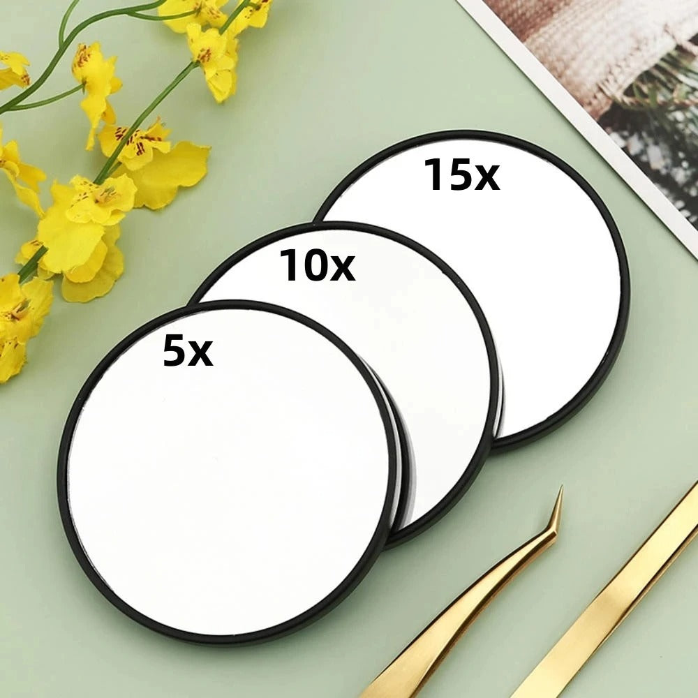 Portable Magnification Mirror With Suction Cup, Round Makeup Mirror, Blackhead Magnifying Mirror
