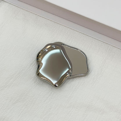 Mini Heart-Shaped Handheld Makeup Mirror, Double-Sided Portable Small Mirror, Cute Foldable Makeup Repair Mirror