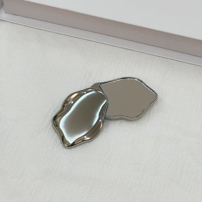 Mini Heart-Shaped Handheld Makeup Mirror, Double-Sided Portable Small Mirror, Cute Foldable Makeup Repair Mirror