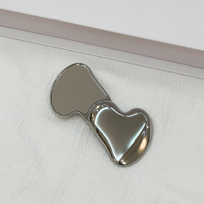 Mini Heart-Shaped Handheld Makeup Mirror, Double-Sided Portable Small Mirror, Cute Foldable Makeup Repair Mirror