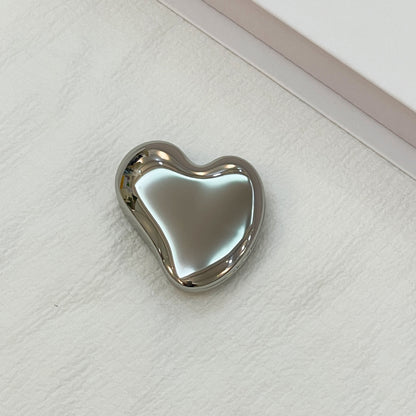 Mini Heart-Shaped Handheld Makeup Mirror, Double-Sided Portable Small Mirror, Cute Foldable Makeup Repair Mirror
