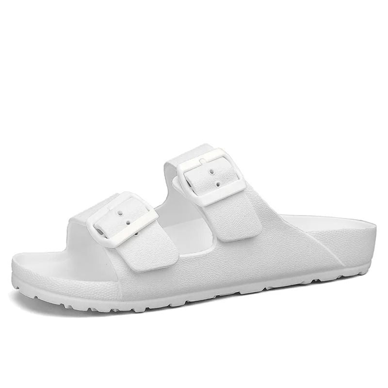 Mens Adjustable Summer Slides Lightweight Anti Slip Slippers