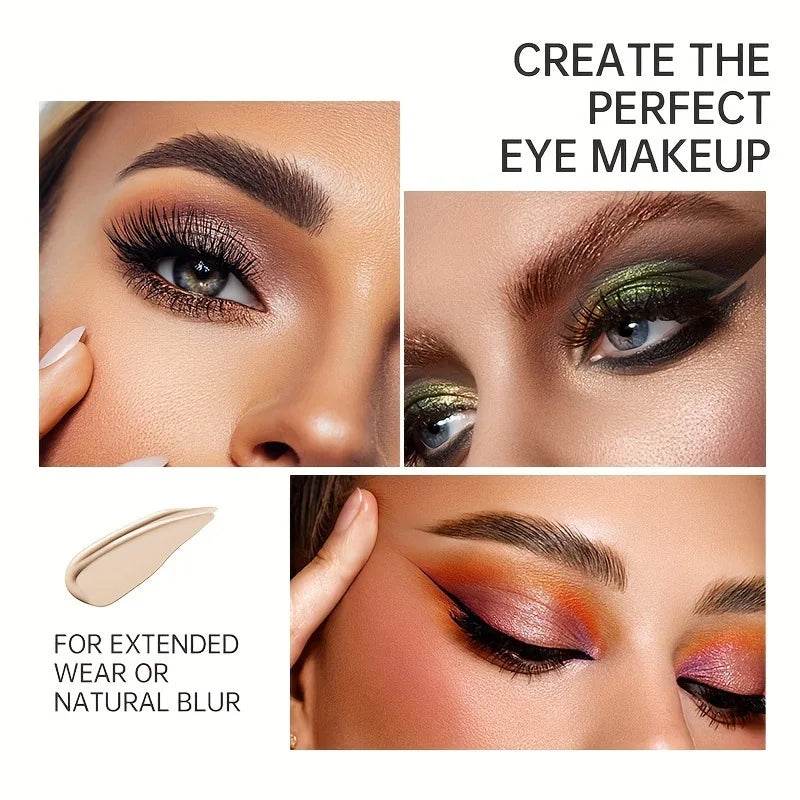 Long Lasting Eye Primer Concealer, Natural Face Makeup Cream, High-Gloss Finish, Beauty Essential for Perfect Coverage
