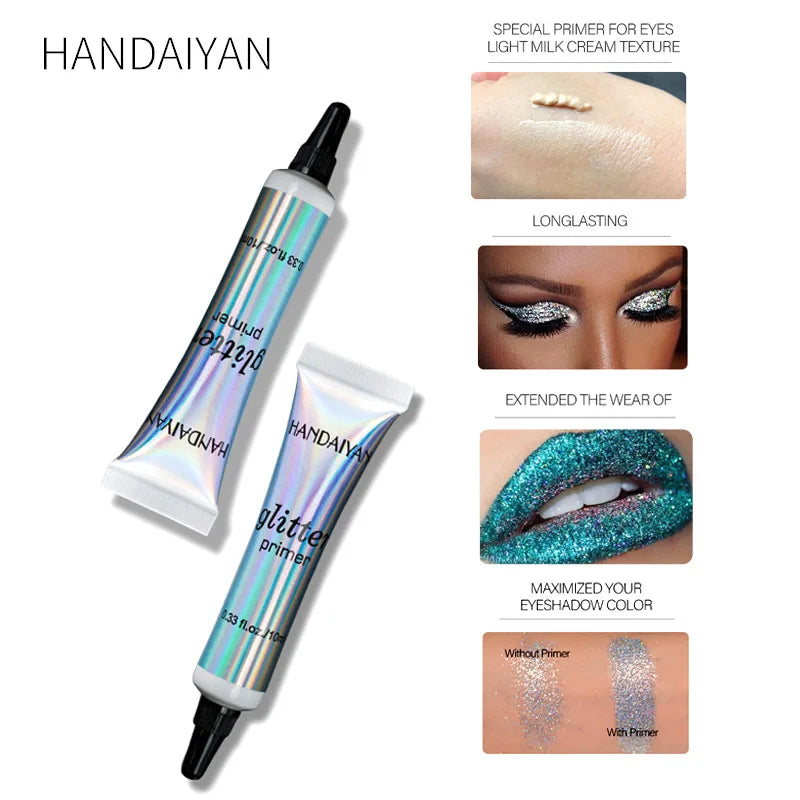 Glitter Eyeshadow Primer for Women, Long Lasting Eye Makeup Base, Light Milk Cream Texture Cosmetic Primer