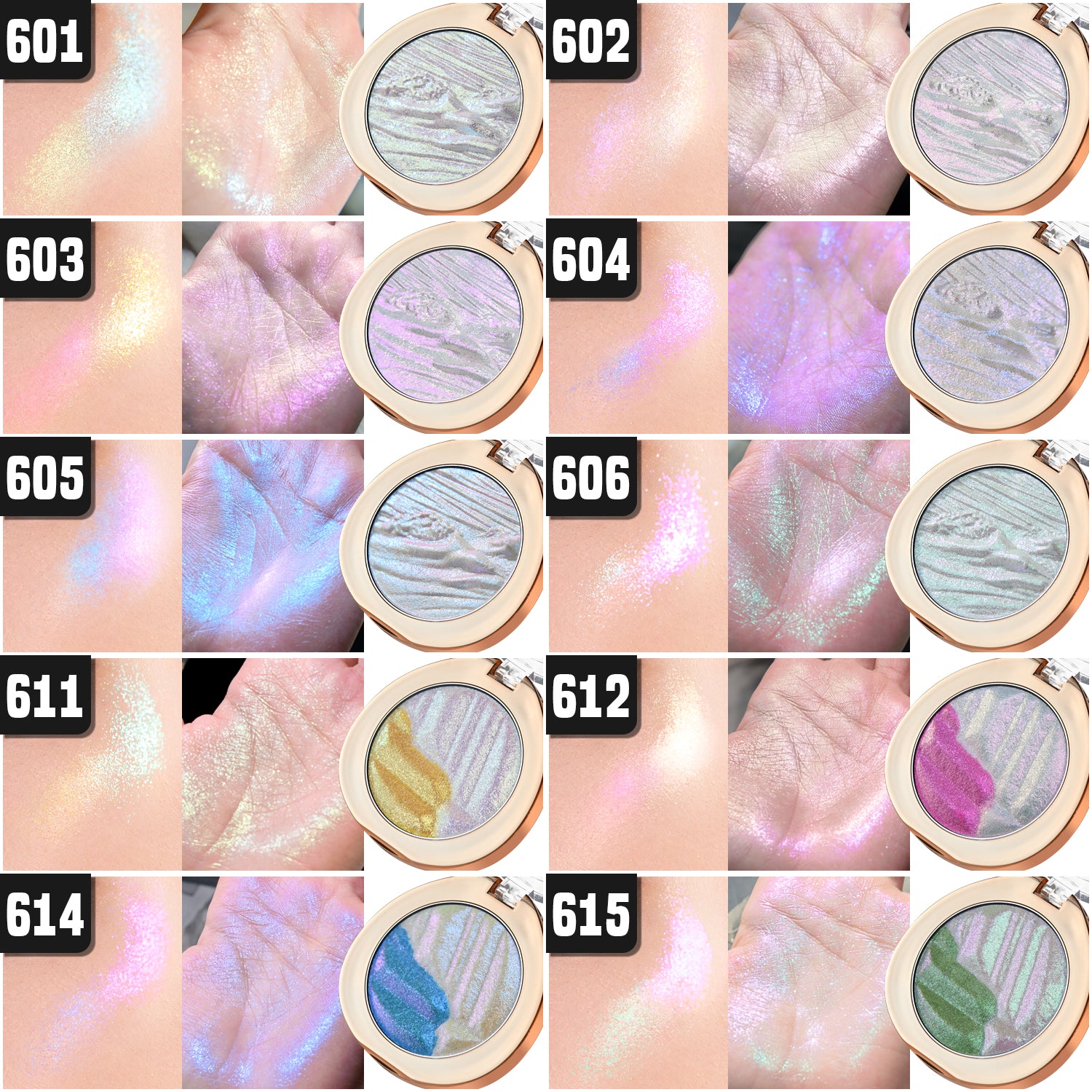Duochrome Highlighter Pigment, Glitter Long-lasting Multichrome, Professional Makeup Cosmetic for Women