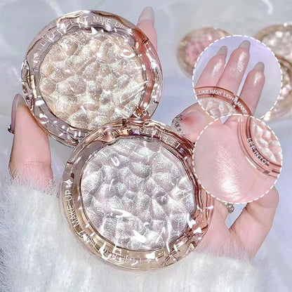 Glitter Highlight Contour Palette, High Gloss Powder, Natural Gloss Contour Concealer, Long-Lasting Light