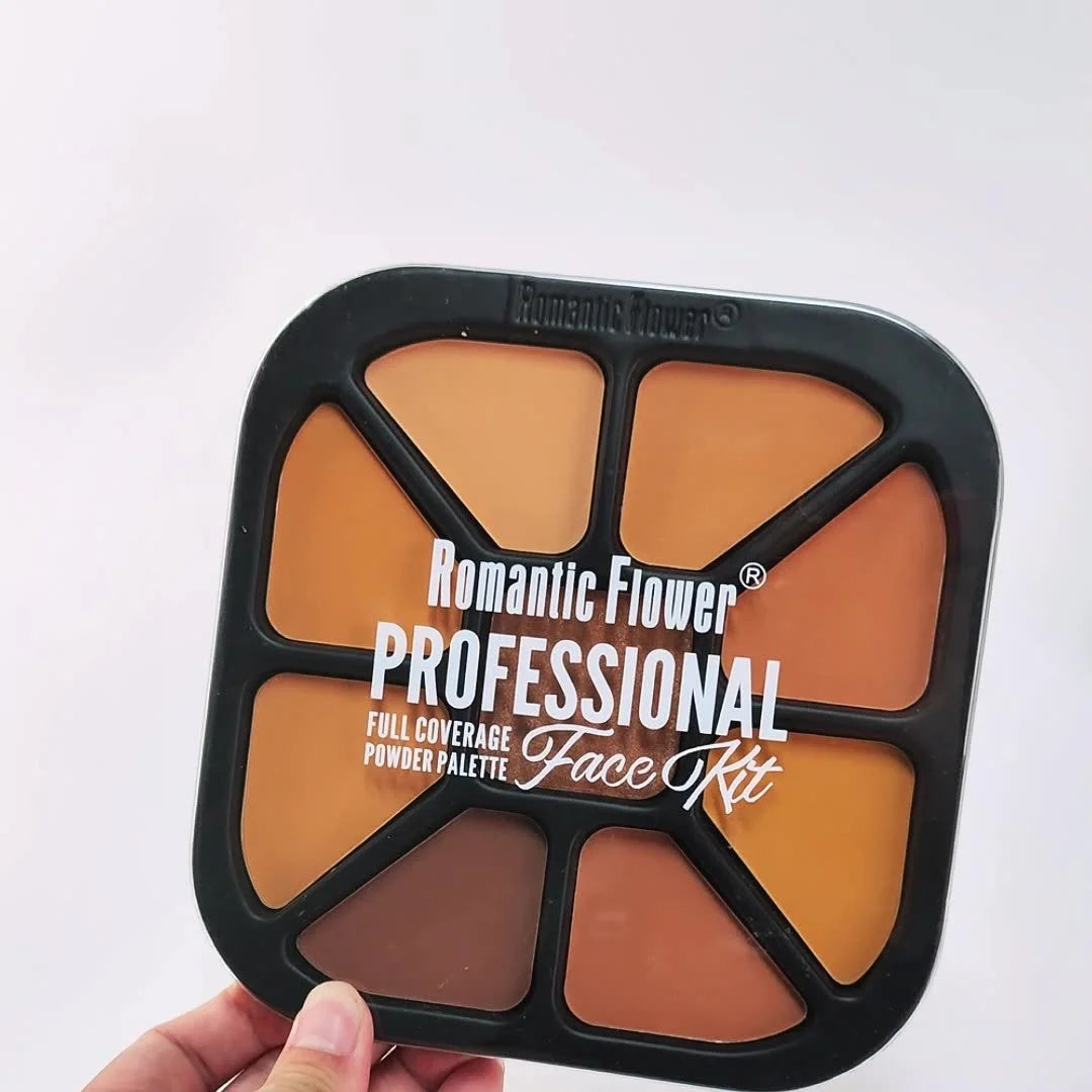 Matte 9 Colors Finishing Powder Palette, Natural Highlighting Makeup, Waterproof Sweatproof Concealer Beauty Cosmetics