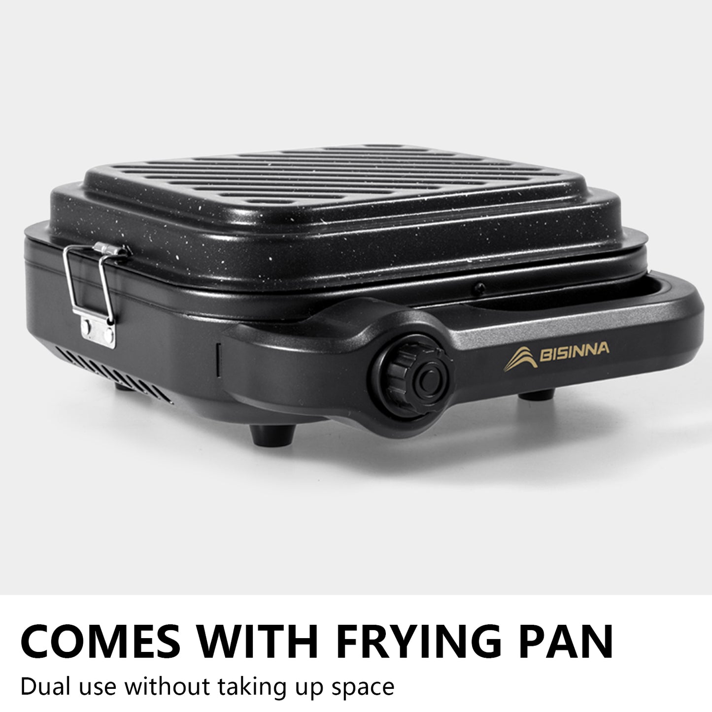 Portable BISINNA Camping Gas Stove High Firepower Split Cassette Furnace Outdoor Gas Burner for BBQ, Hiking, Picnic